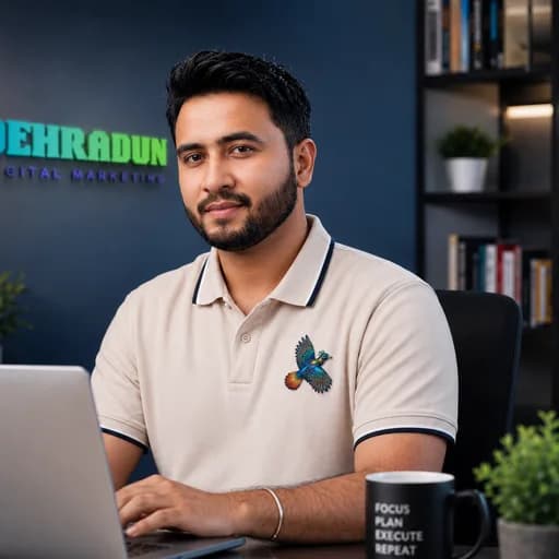 Pankaj Singh, Founder of Doon Digital, in the Dehradun office