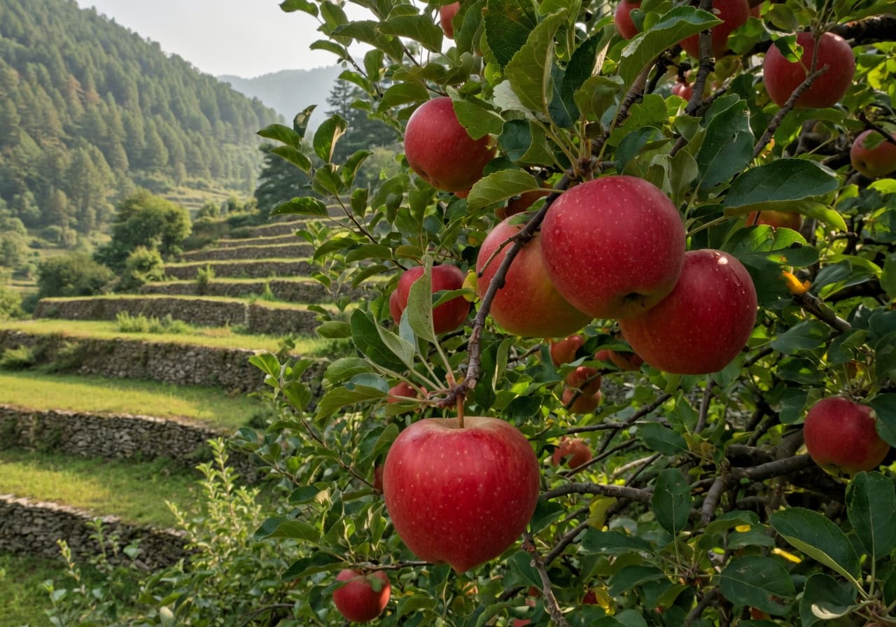 Apple orchard near Kanatal