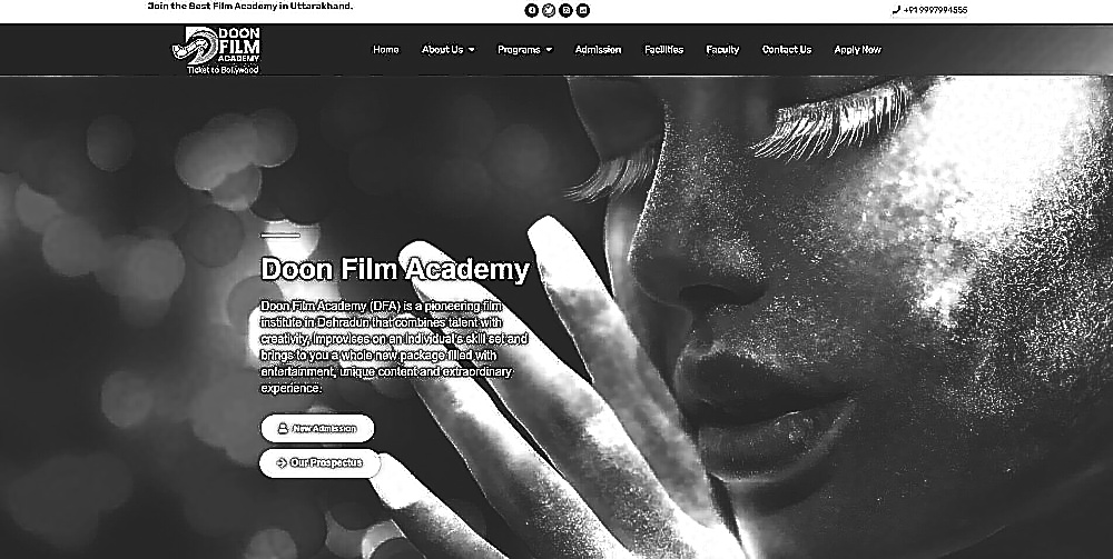 Doon Film Academy Wireframe